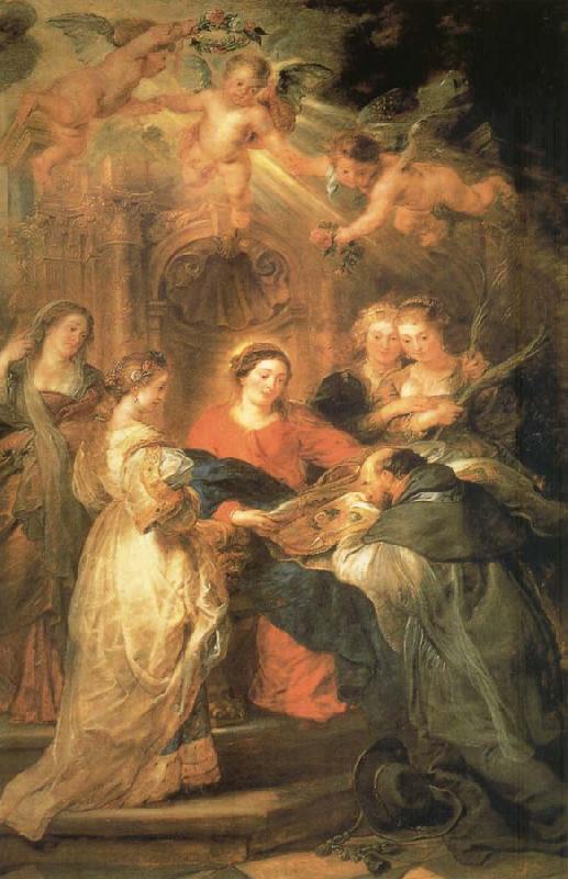 Peter Paul Rubens Aparicion of Maria to San IIdefonso France oil painting art